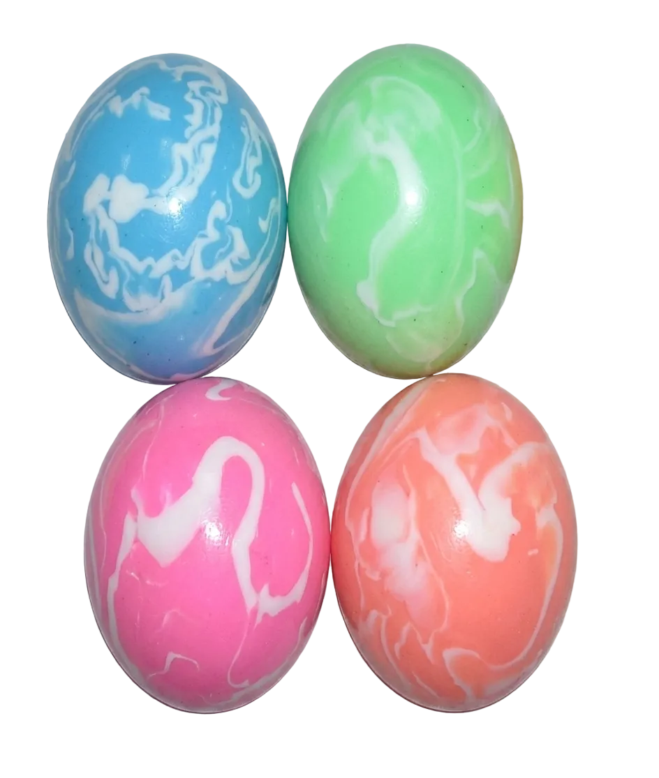 49mm (1.93") Neon Colored Marble Bouncy Balls
