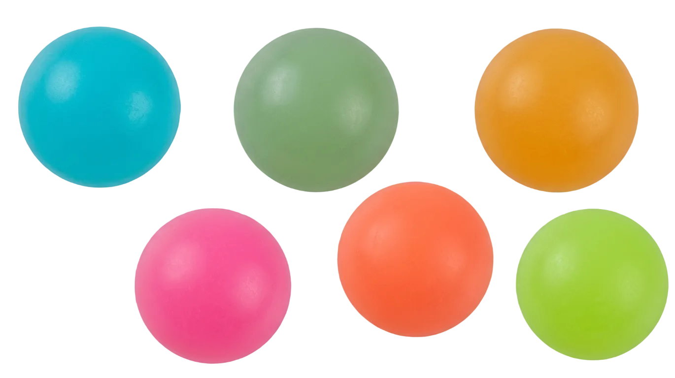 32mm (1.06") Solid Neon Colored Glow In The Dark Bouncy Balls