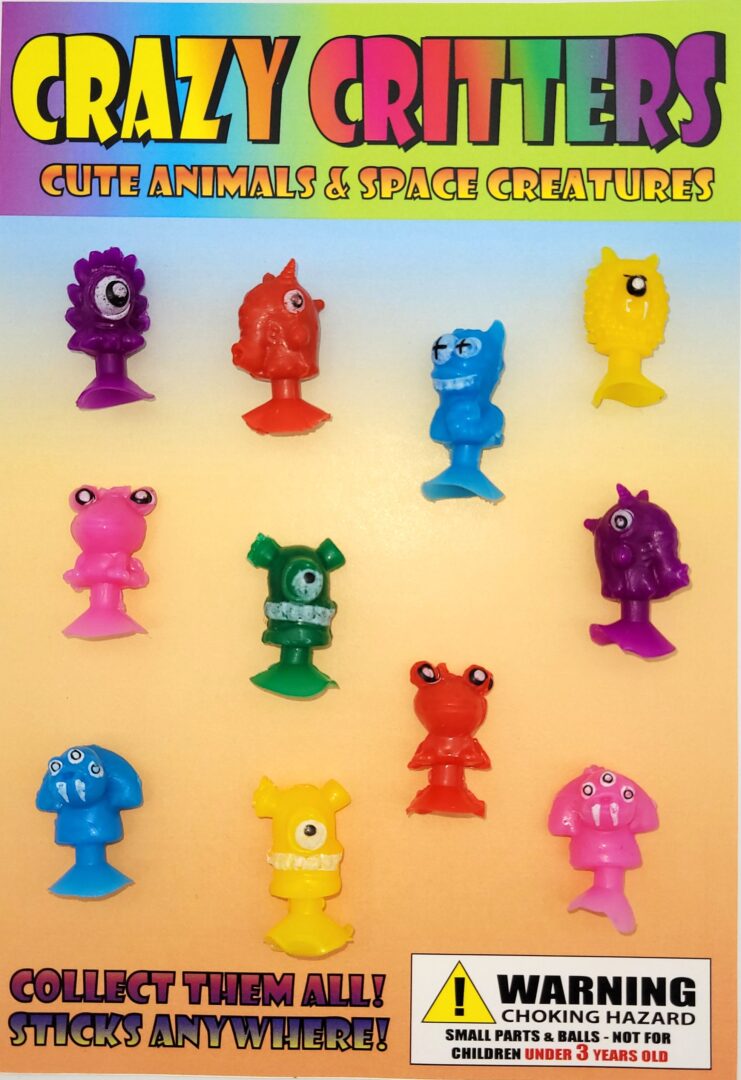 1" Crazy Critters in Toy Capsules