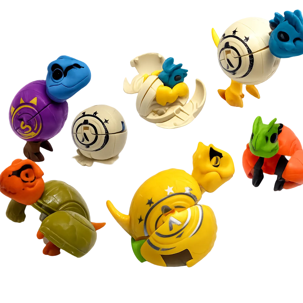 2" Robo Dinosaurs In Eggs