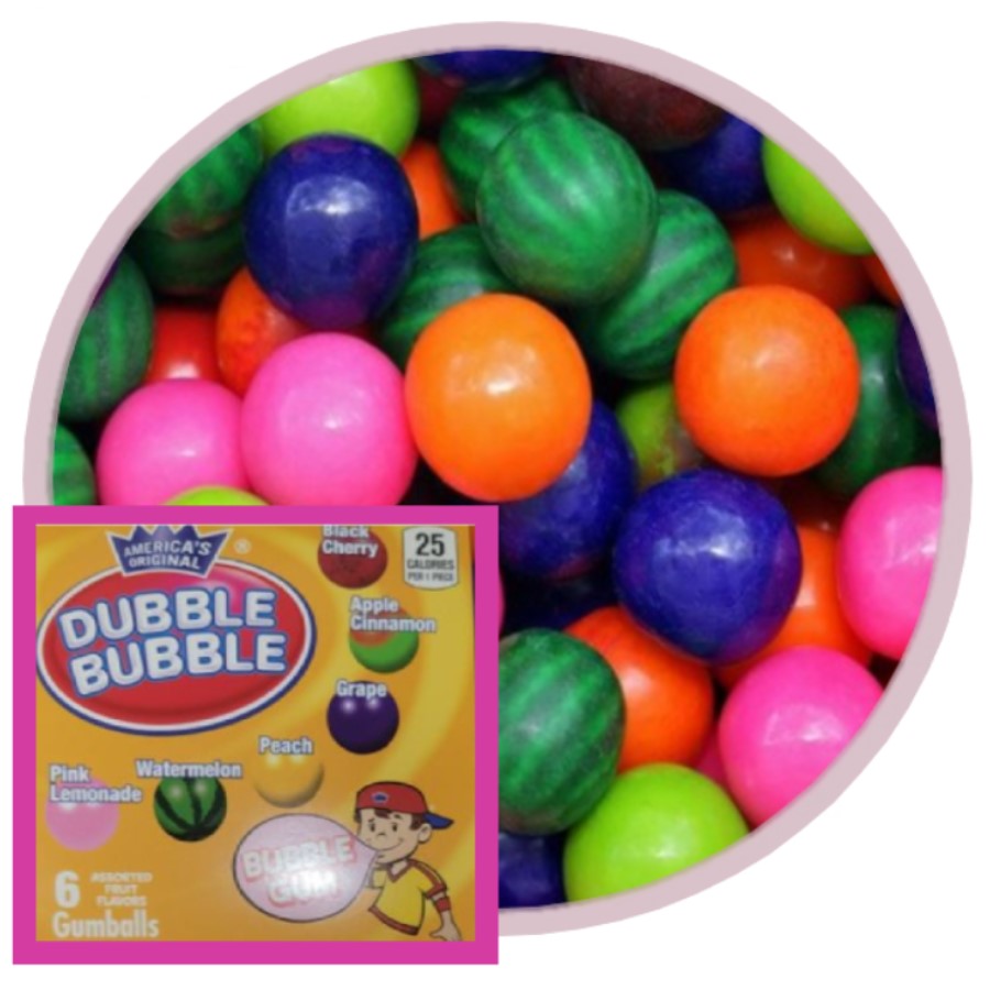 Dubble Bubble .92" Fruit Mix Gumballs