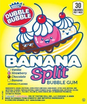 Dubble Bubble 1" Banana Split Gumballs