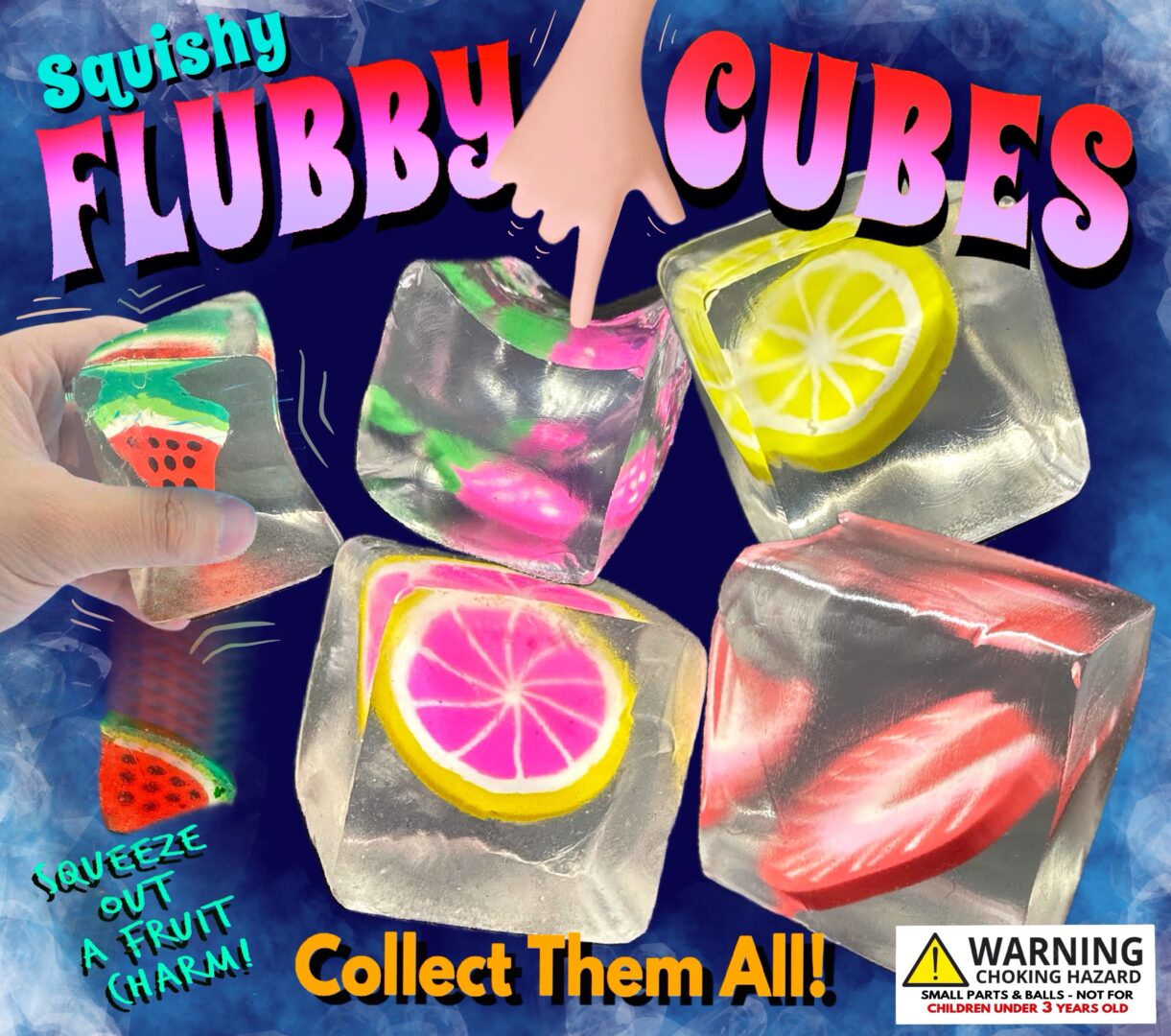 2" Flubby Cubes In Toy Capsules