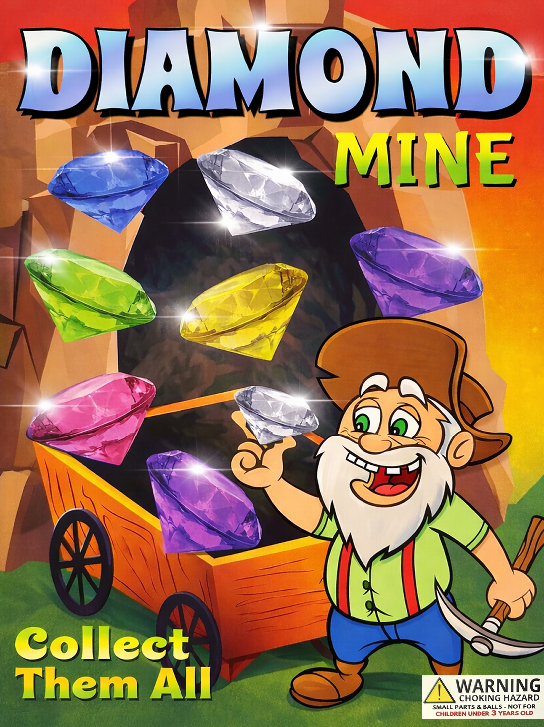 1" Diamond Mine in Toy Capsules