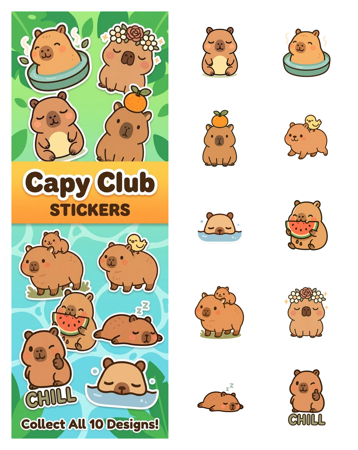 Capy Club Stickers