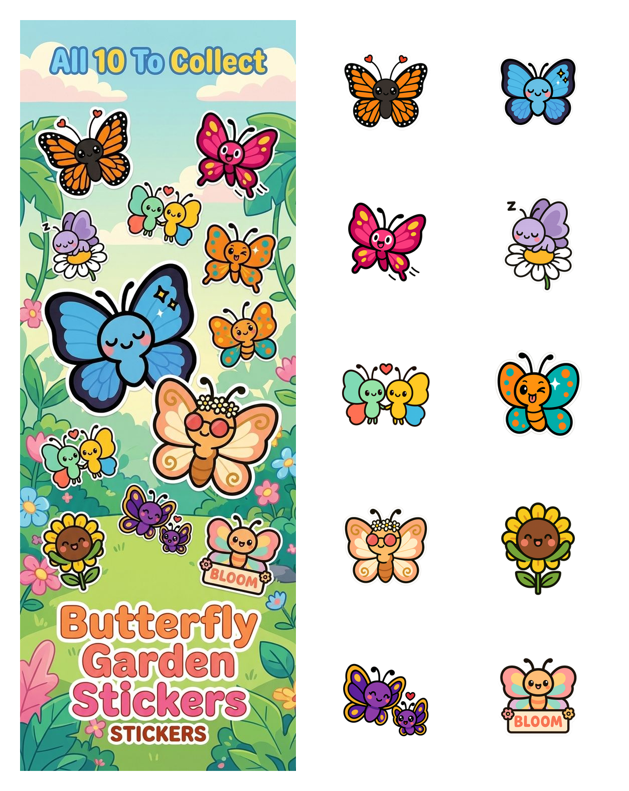 Butterfly Garden Stickers