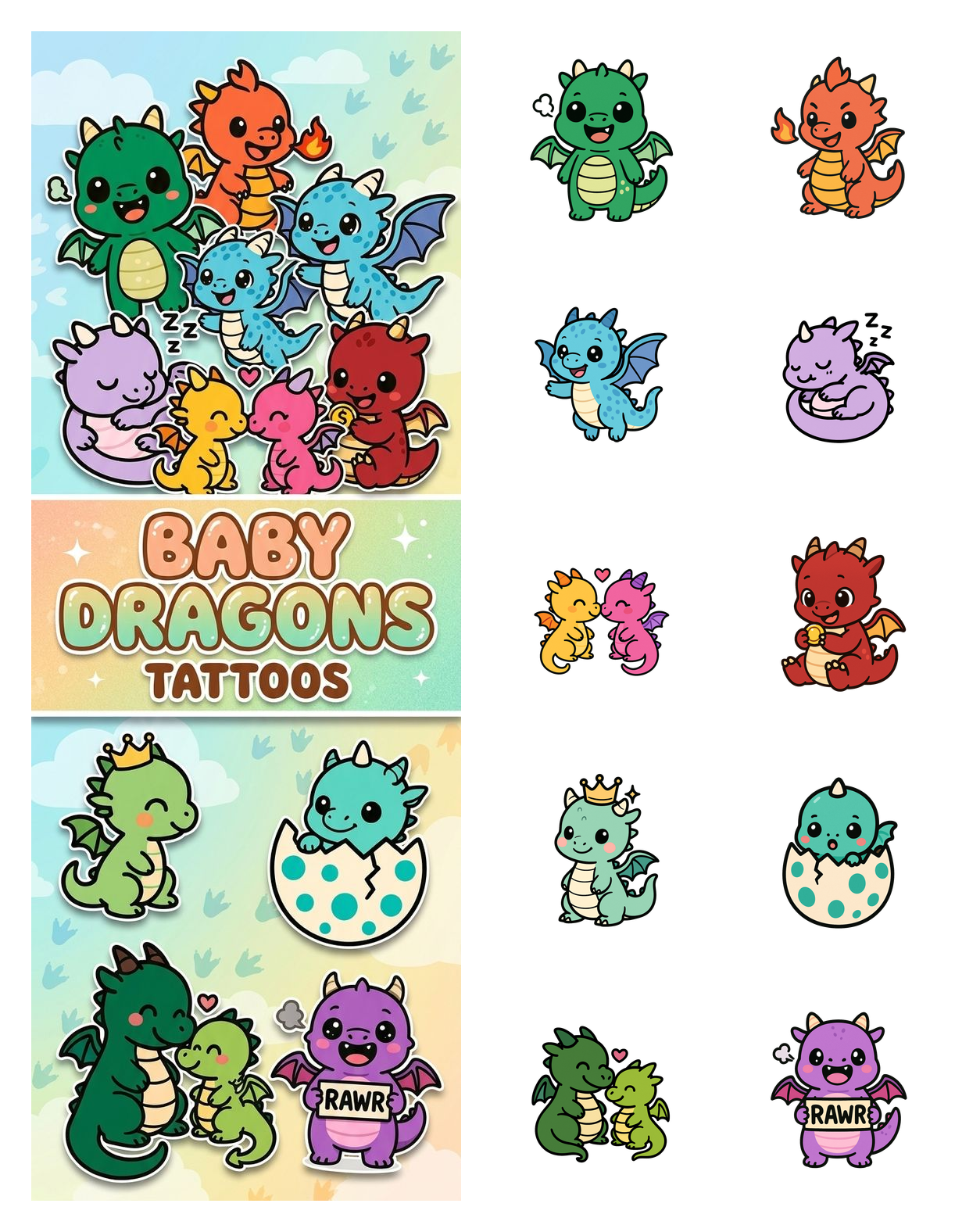 Baby Dragons Tattoos