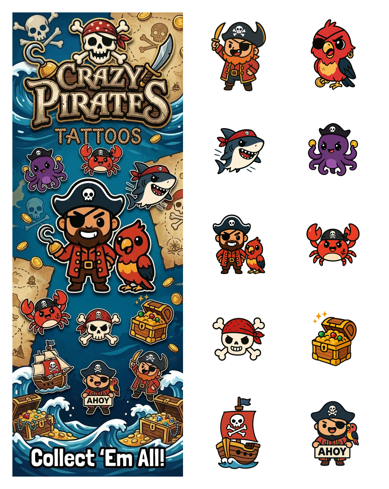 Crazy Pirates Tattoos