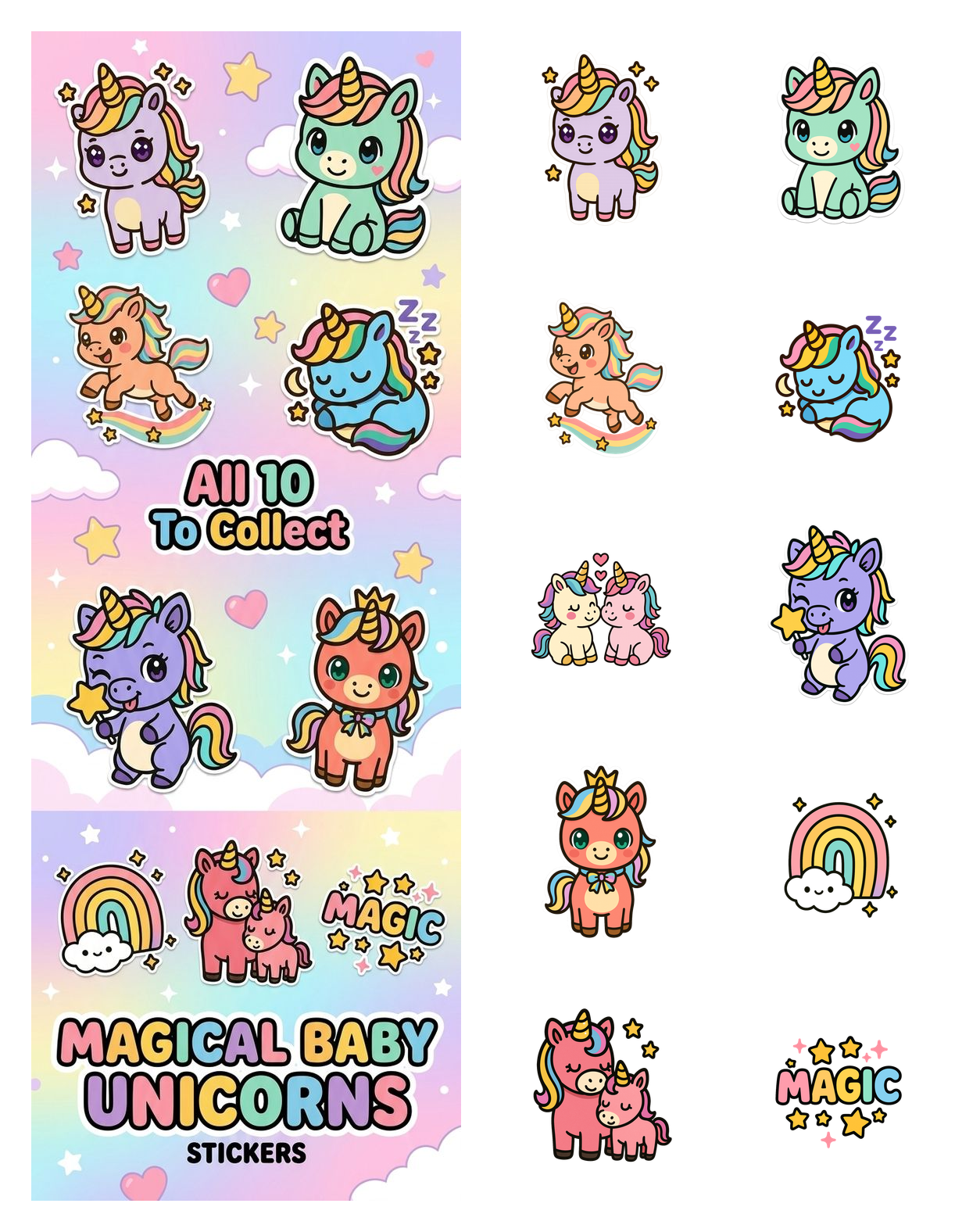 Magical Unicorns Stickers
