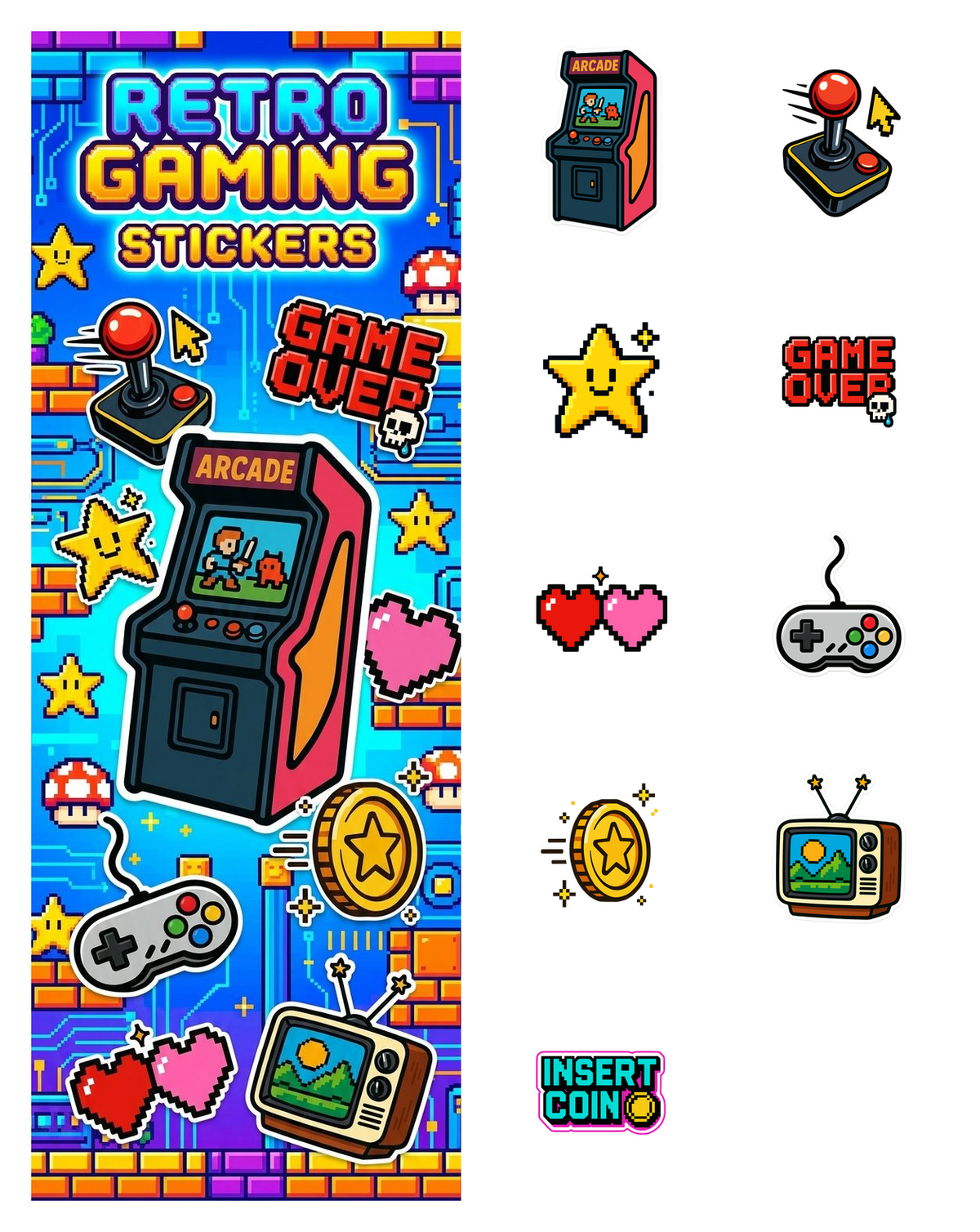 Retro Gaming Stickers