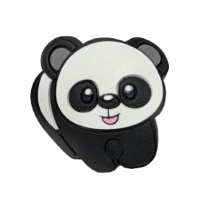 1" Cute Rubber Panda Rings