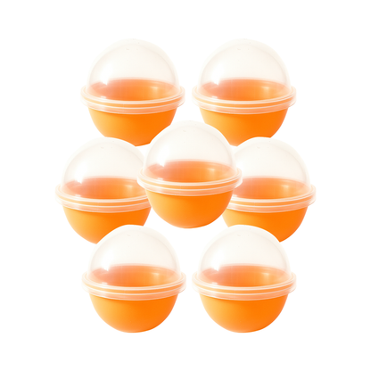 2.2" Empty Orange Round Toy Capsules