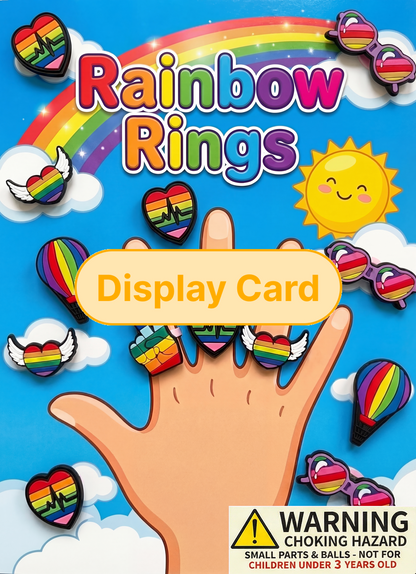 Display Card - 1" Rainbow Rings