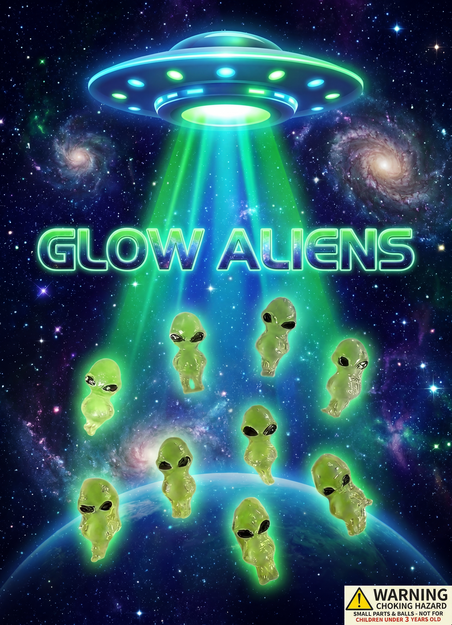 1" Glow Aliens in Toy Capsules