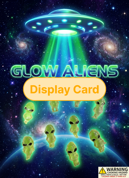 Display Card - 1" Glow Aliens