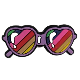 1" Colorful Rubber Rainbow Signet Rings