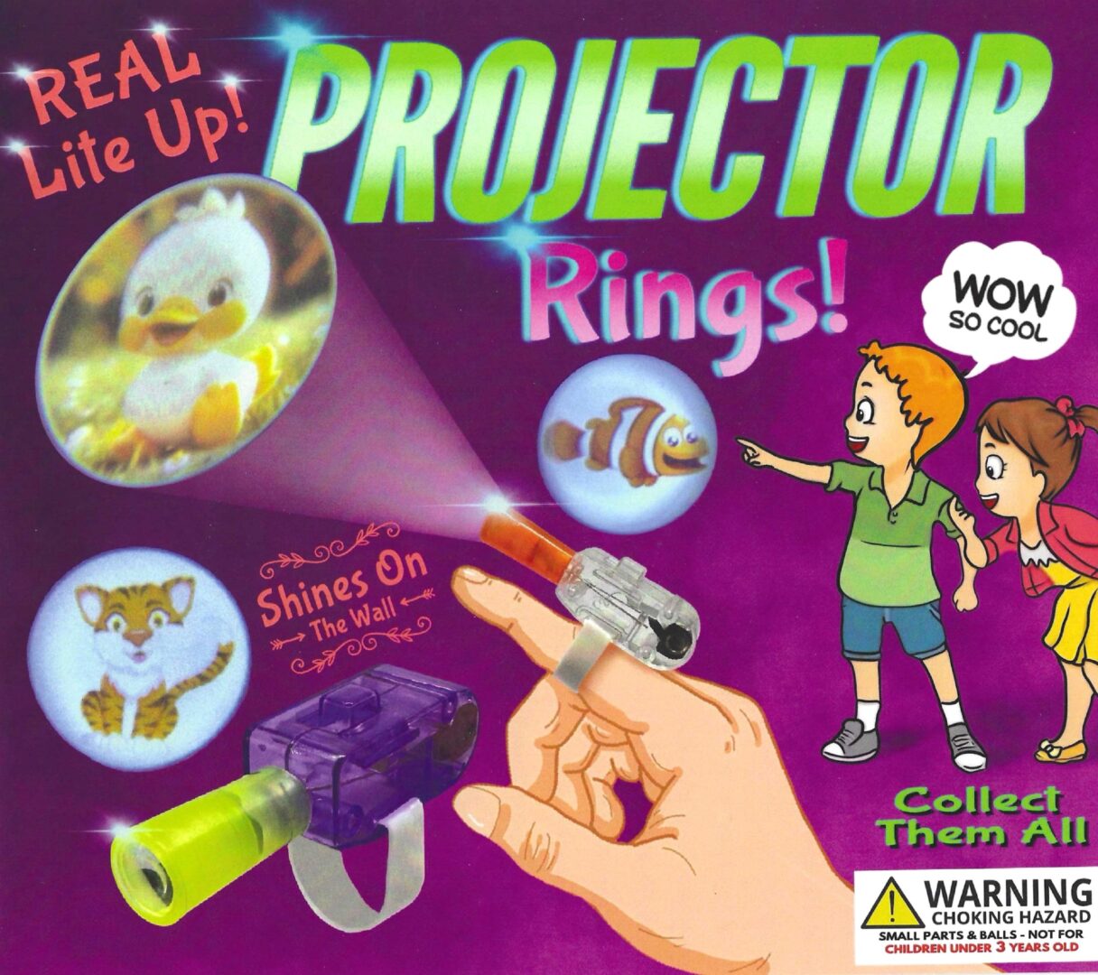 2" Projector Rings In Toy Capsules