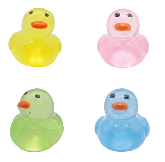 2" Colorful Squishy & Sticky Ducks
