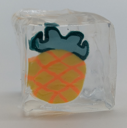 1" Mini Squishy Ice Flubby Cube With Fruit