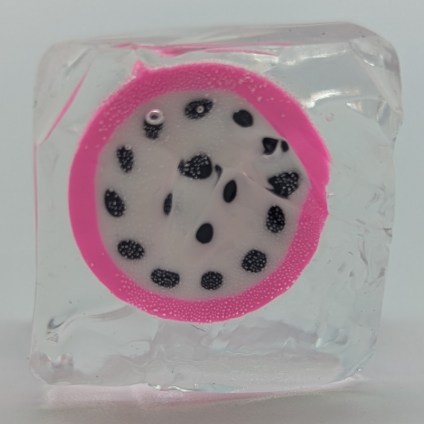 1" Mini Squishy Ice Flubby Cube With Fruit
