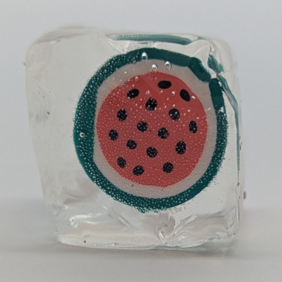 1" Mini Squishy Ice Flubby Cube With Fruit