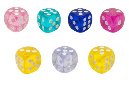 1" Sparkle Playing Dice