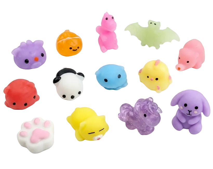 2" Assorted Flubby Animal Mix in Sold Colors