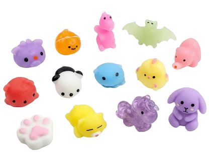 2" Assorted Flubby Animal Mix in Sold Colors