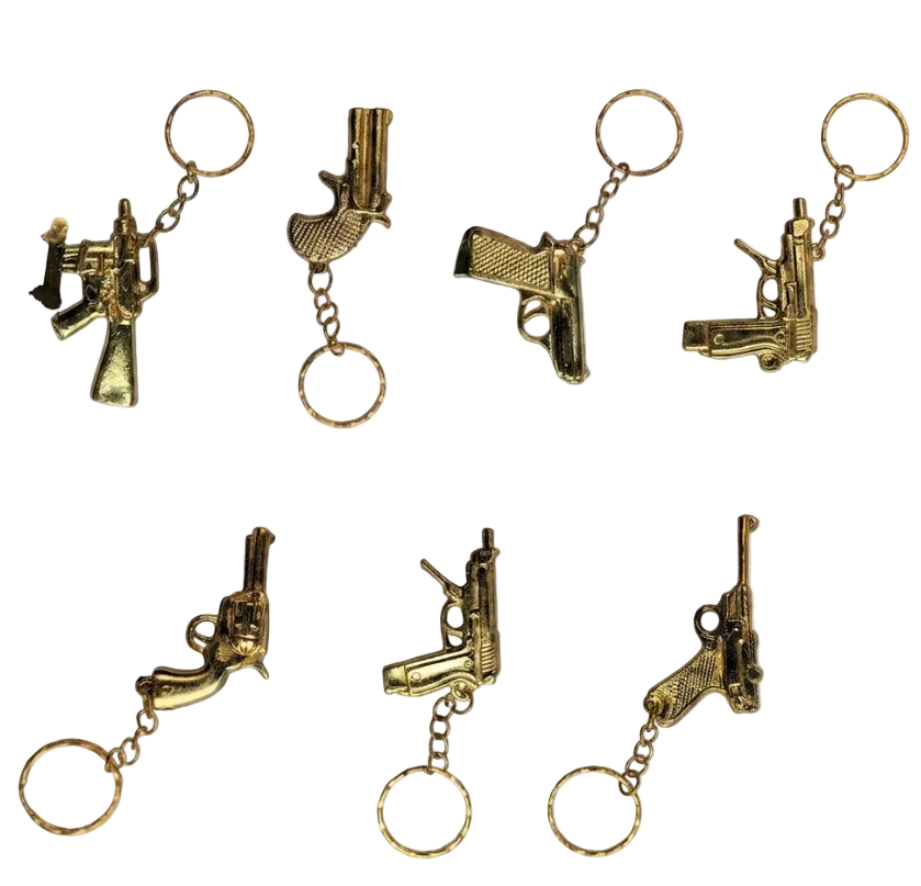 1" Mini Gold Metallic Toy Gun Mix