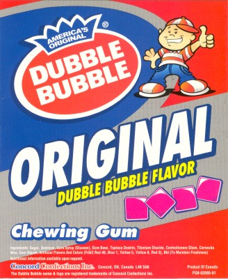 Bulk Chicklets Dubble Bubble Original 1928 Pink Chicle Wholesale