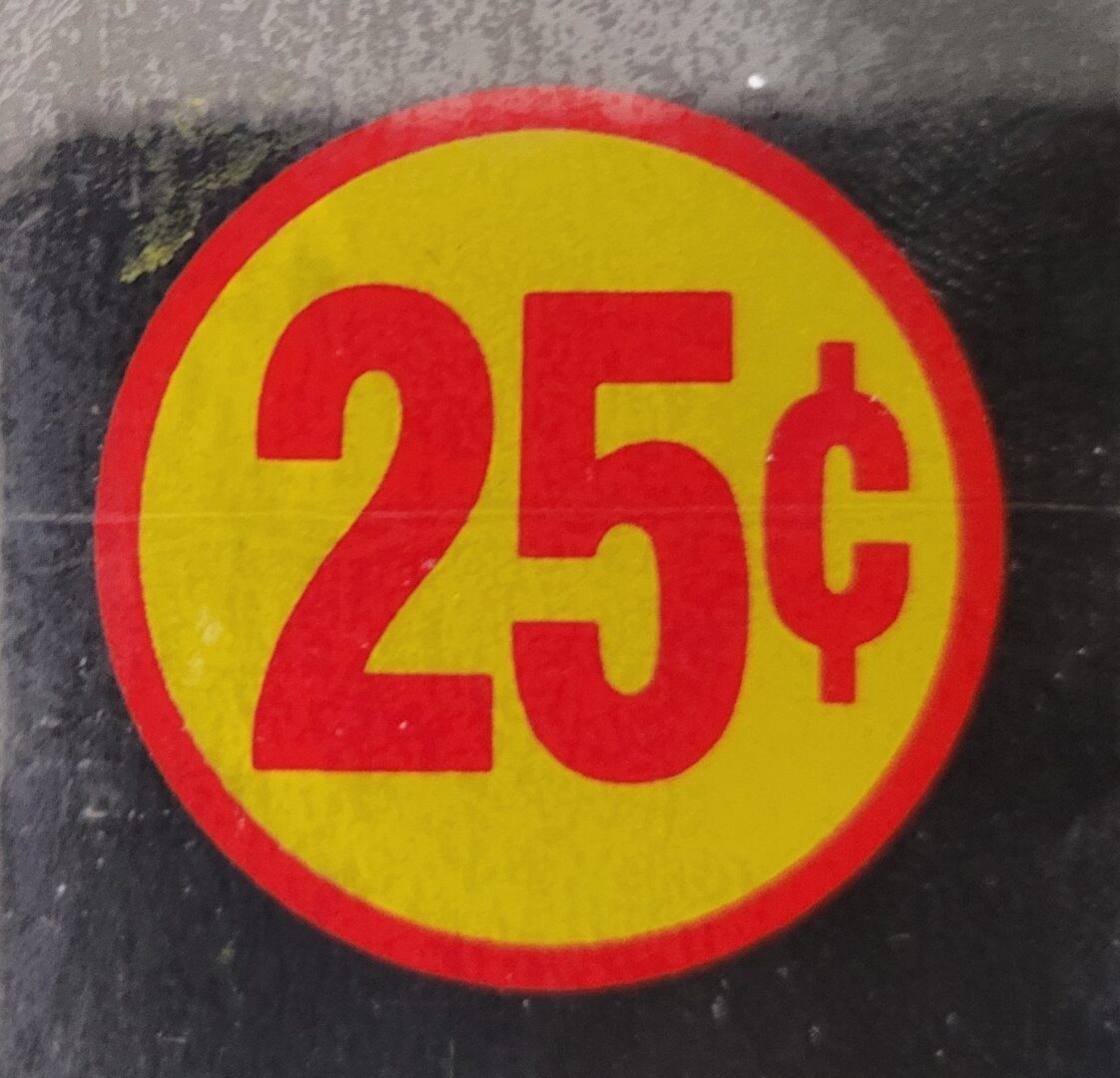 $0.25 Gumball Machine Decal / Sticker (Quarter)