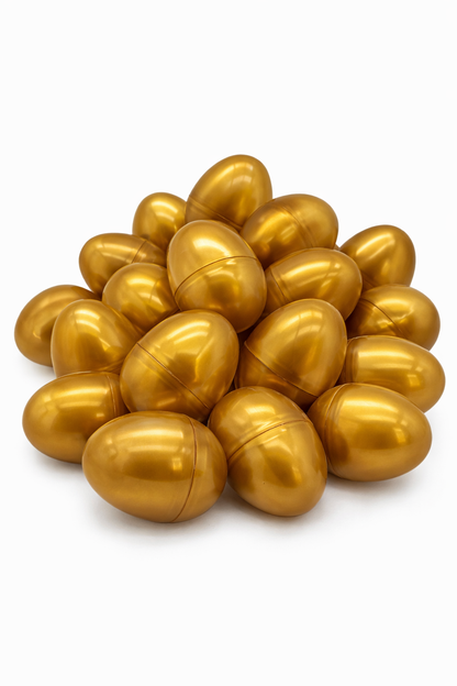 Filled Assorted Gold Bronze Eggs With Toys Mix