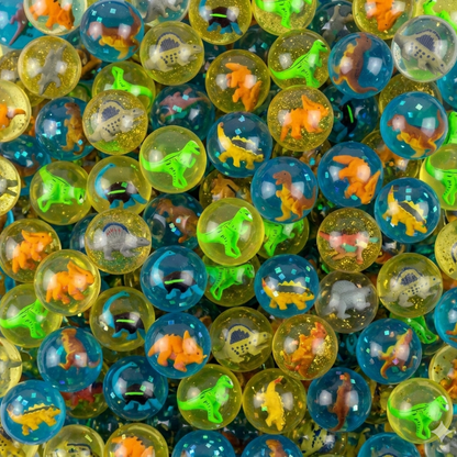 45mm (1.77") 3D Transparent Dinosaur Bouncy Balls