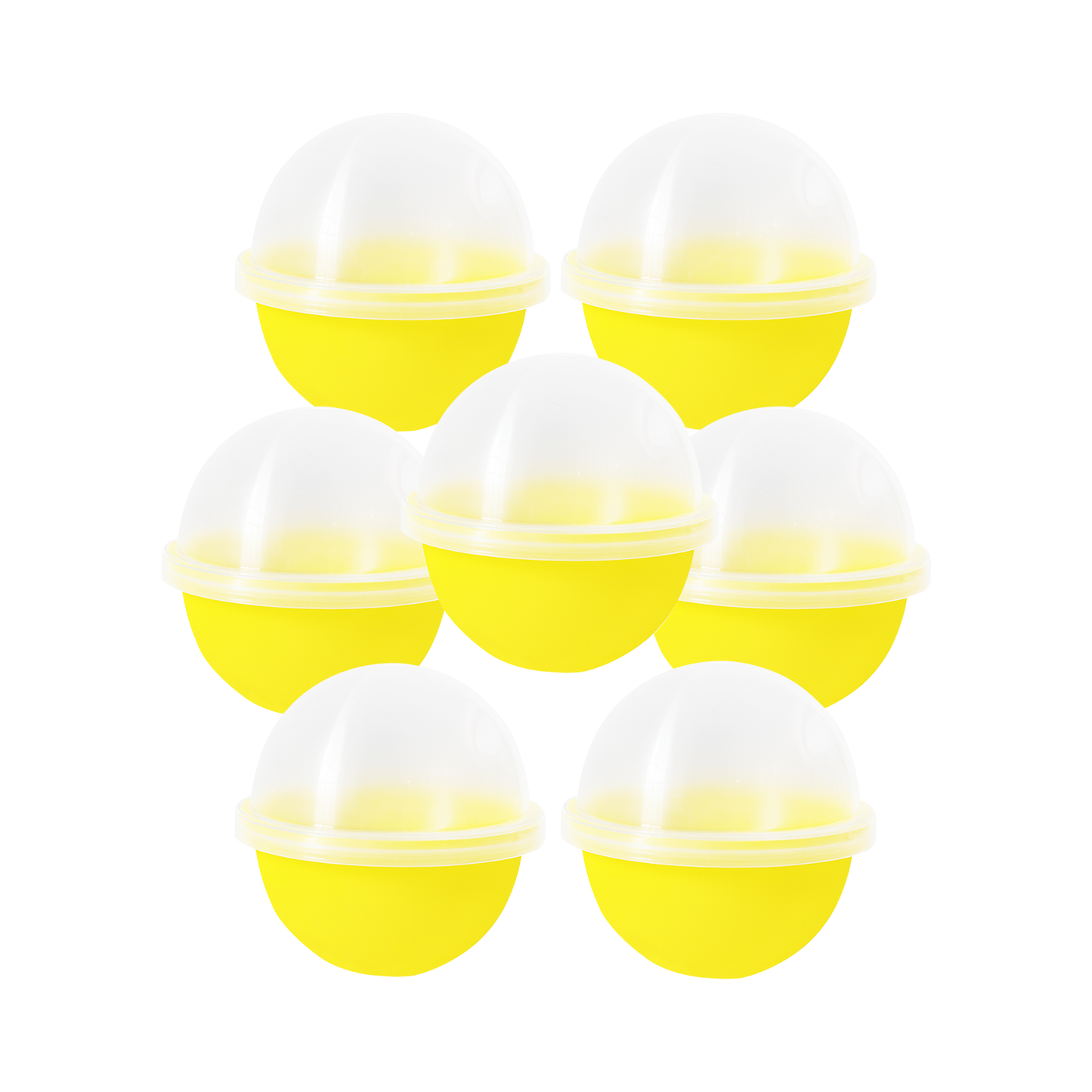 2.2" Empty Yellow Round Toy Capsules