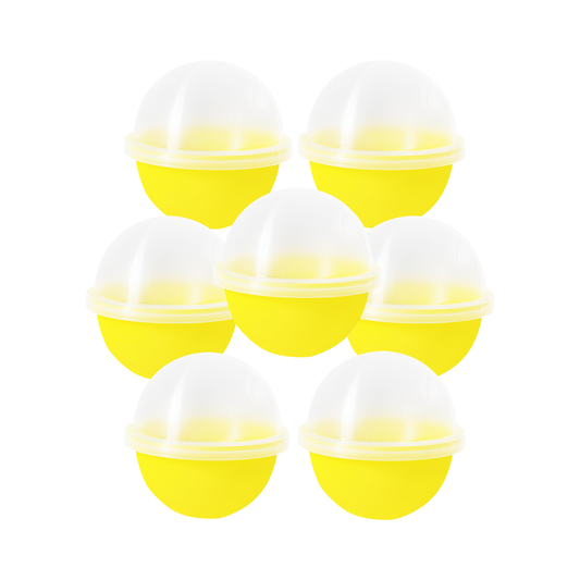 2.2" Empty Yellow Round Toy Capsules