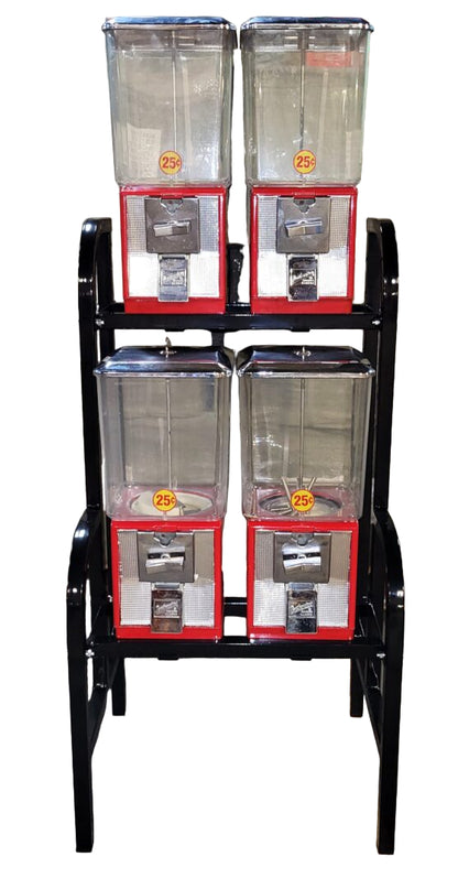 Northwestern 4 Way Toy Capsule & Gumball Machine W/ Square Rack - Refurbished