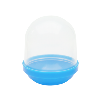 1.1" Empty Blue Acorn Toy Capsules