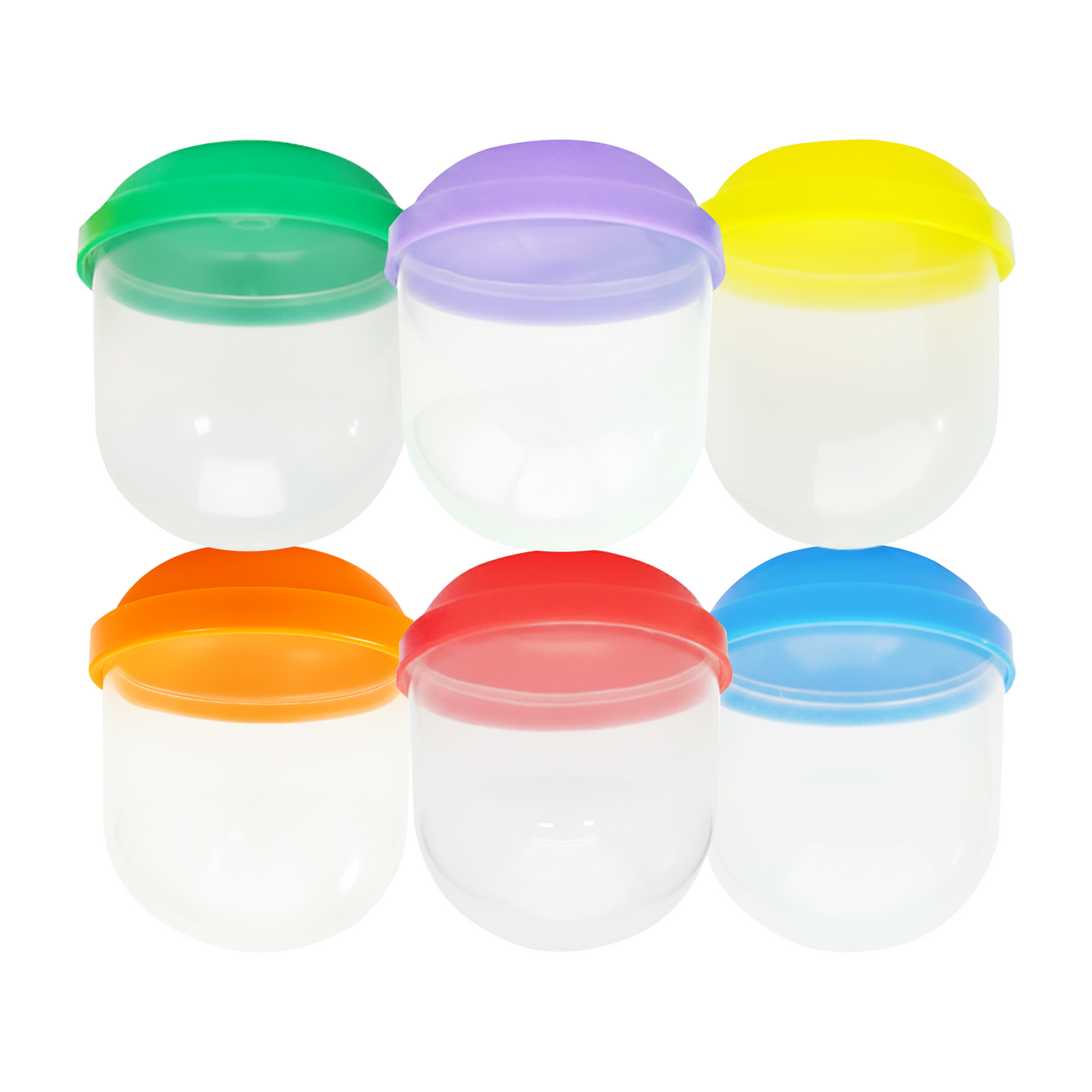 2" Empty Assorted / Mixed Color Acorn Toy Capsules