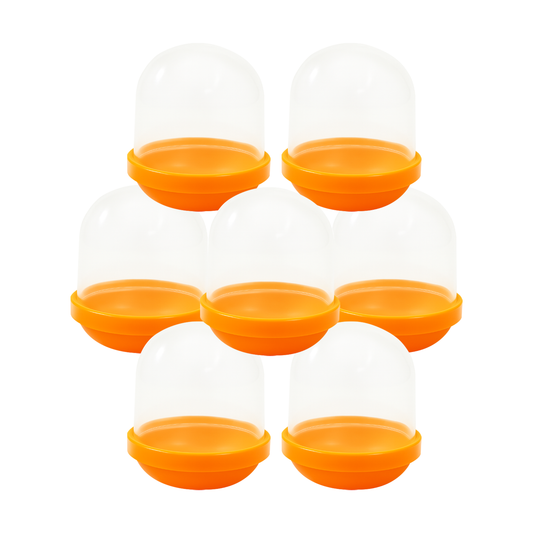 1.1" Empty Orange Acorn Toy Capsules