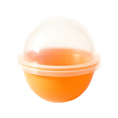 2.2" Empty Orange Round Toy Capsules