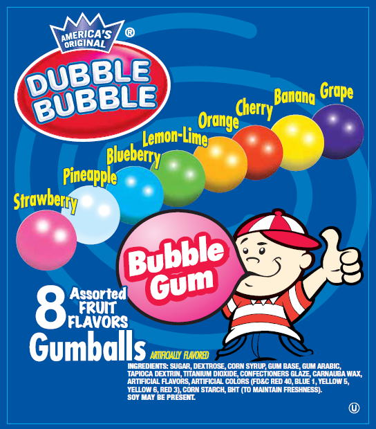 Bulk Dubble Bubble 1" Assorted Gumballs Wholesale