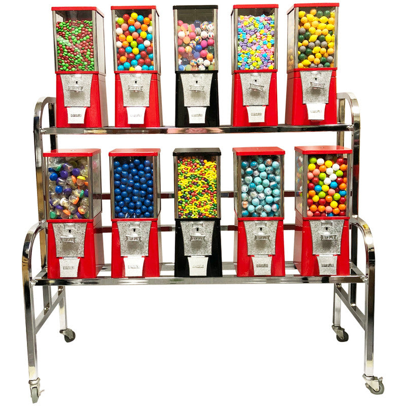 Northwestern 9 Way Toy Capsule & Gumball Machine Rack - Refurbished
