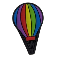 1" Colorful Rubber Rainbow Signet Rings