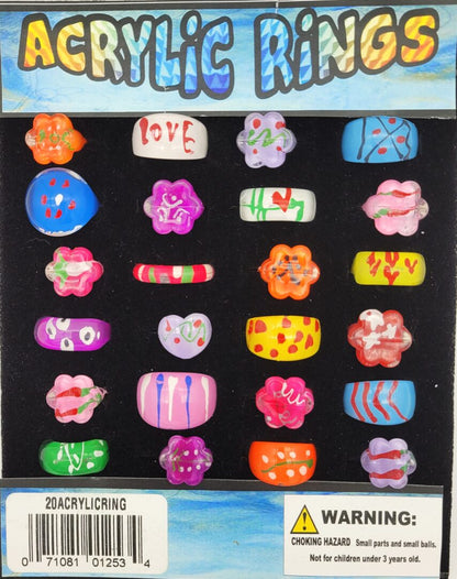 1" Acrylic Rings in Toy Capsules