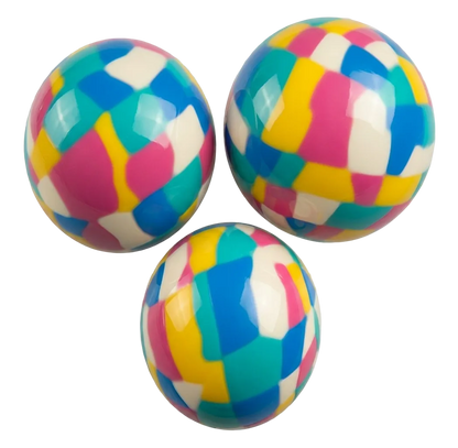 27mm (1") Multi-Colored Block Bouncy Ball