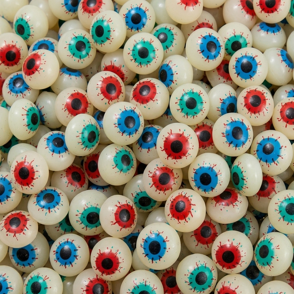 45mm (1.77") Glow in the Dark Scary Eye Bouncy Balls