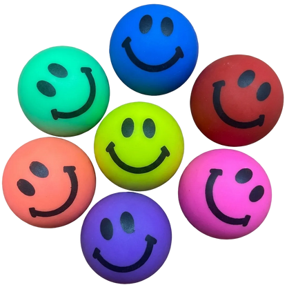 27mm (1") Assorted Color Smiley Face Bouncy Balls