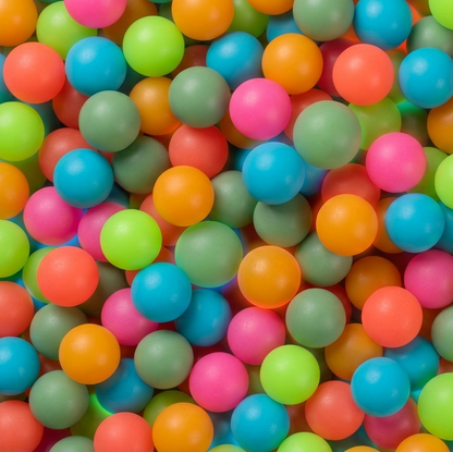 32mm (1.06") Solid Neon Colored Glow In The Dark Bouncy Balls