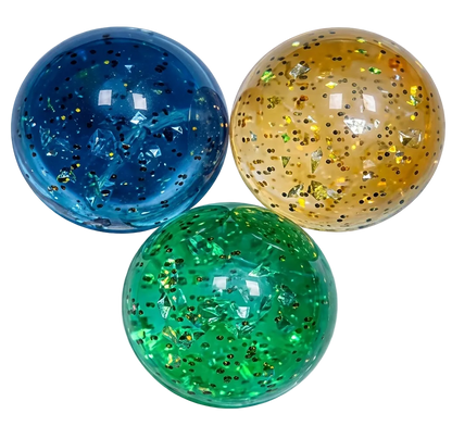 27mm (1") Glitter Diamond Rubber Bouncy Balls