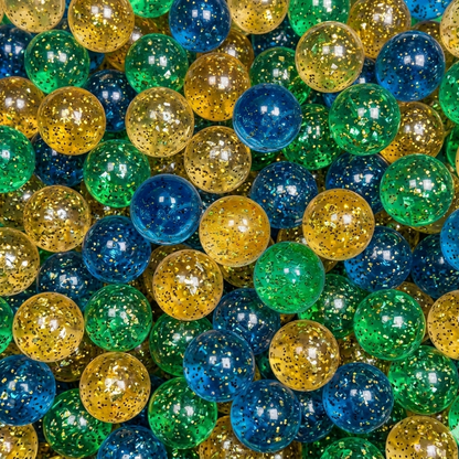 27mm (1") Glitter Diamond Rubber Bouncy Balls